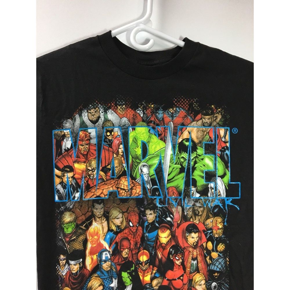 Marvel‎ Civil War mens T shirt Size S black Multi Color Graphic T New w/tag